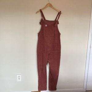 Lucy and yak overalls dusty pink corduroy